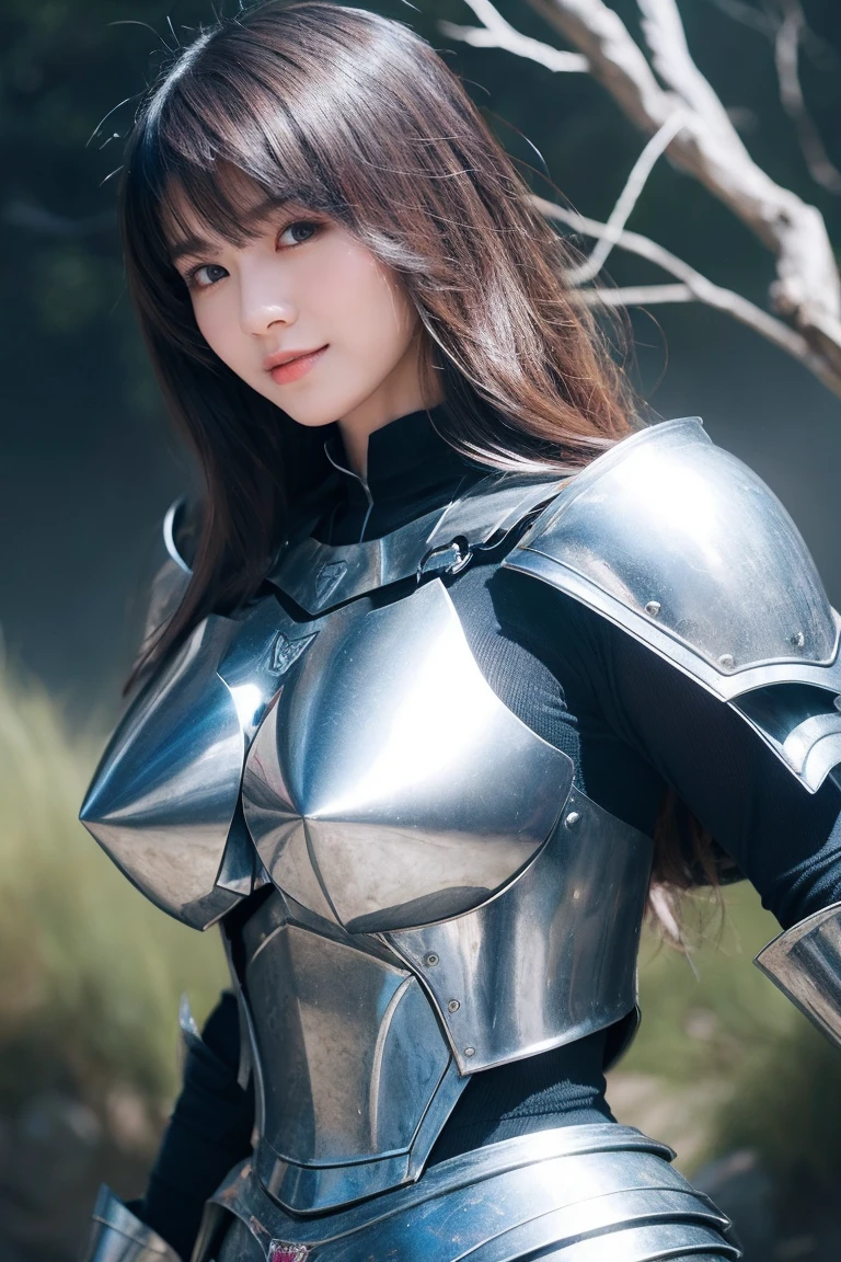 8K、Big Super Detailed、masterpiece、highest quality、(very detailed)、dynamic angle、mysterious look、Wind effect、fantasyの背景、rim lighting、cinematic light、Super high resolution、8K UHD、film grain、best shadows、delicate、born、particles of light、fine skin texture、Detailed armor texture、detailed face、Complexディテール、super detailed、shine、strong fraud、Silver armor、(holding a weapon)、Slashing、Slashing Action、big and full breasts,Scapula、shining eyes、 long cloak、fantasy、(bornきbornきとした)、armor on the shoulders、Complex、Complex、perfect lighting、looking at the viewer、movie lighting、flying in the sky、Flight、holy light、wonderful、bangs、the wind is strong、Frozen mountains々々、white wavy long hair、Rich Queen,Sexy,attractive,short bob,Precision Decoration Chest Armer,