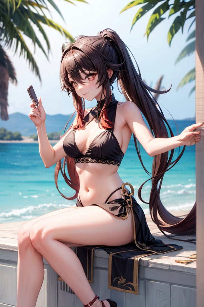Bikini, tong, heels