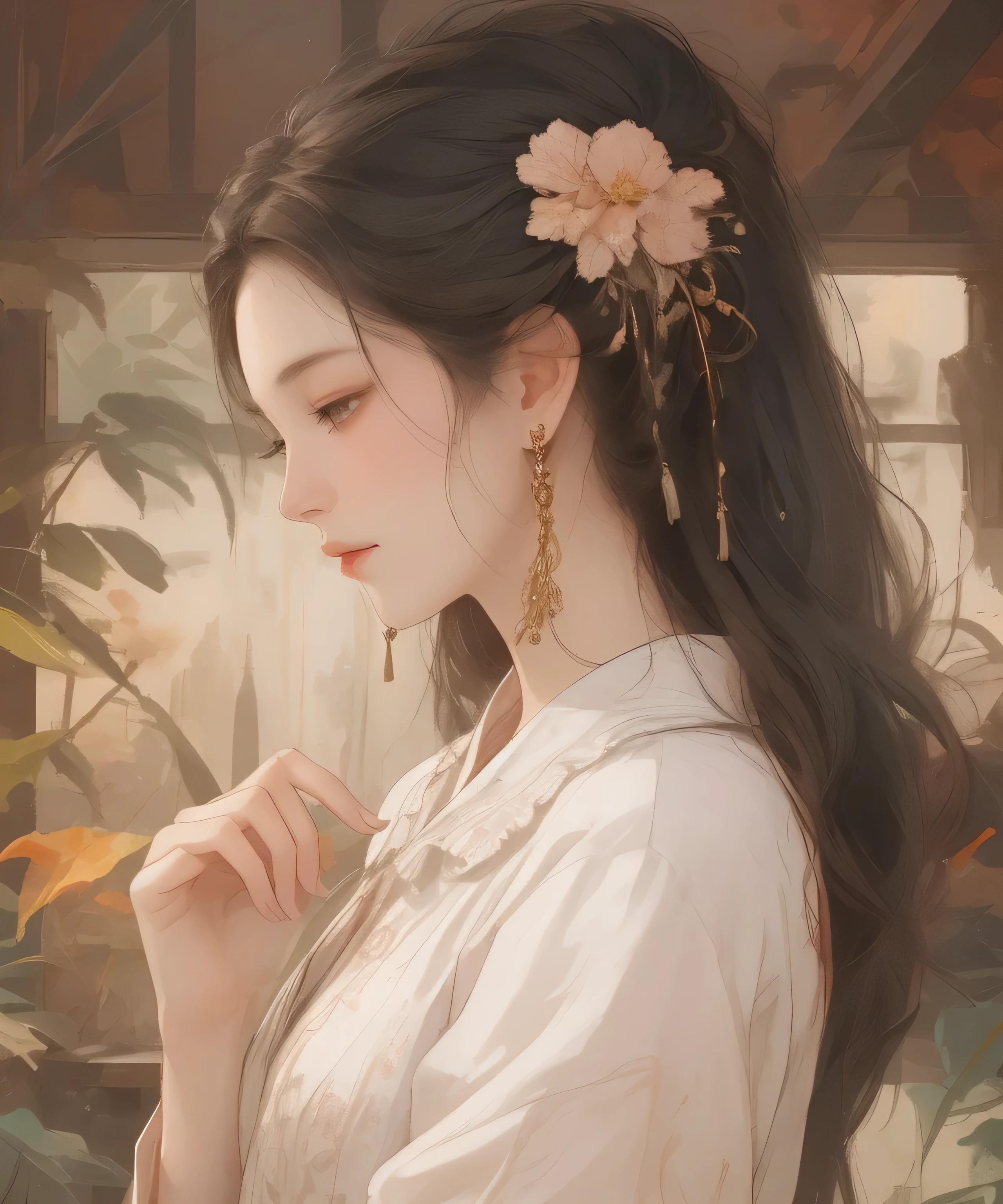 best quality、masterpiece、high resolution、1 flat chest妹子、Flat and slim body、flat chest、Porcelain turtleneck dress、Delicate hair accessories、exquisite necklace、Detailed jewelry、pretty face、Physically、Tyndall effect、realistically、shadow studio、edge lighting、Dual color lighting、(High detail skin:1.2)、(flat chest,Under small breasts)、8k, ultra high definition、digital SLR、soft light lighting、high quality、Volumetric light、sneak shot、photo、high resolution、4K、8k、The background is blurred,