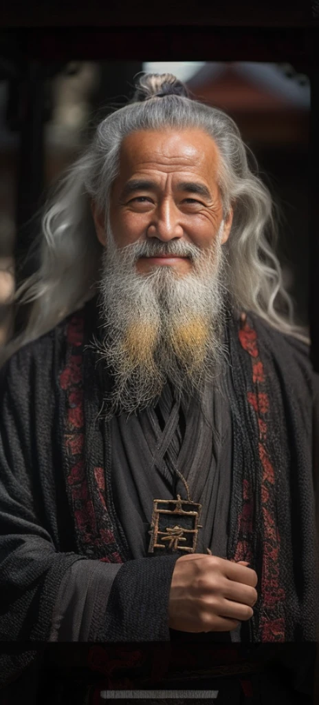 arafed man with a long beard and a white beard, inspired by Wu Daozi, Inspired by Hu Zaobin, Wise old man, very long white beard and hair, Long white hair and white beard, old jedi master, author:Li Meishu, Taoist, Long white beard, inspired by Li Gonglin, An old man