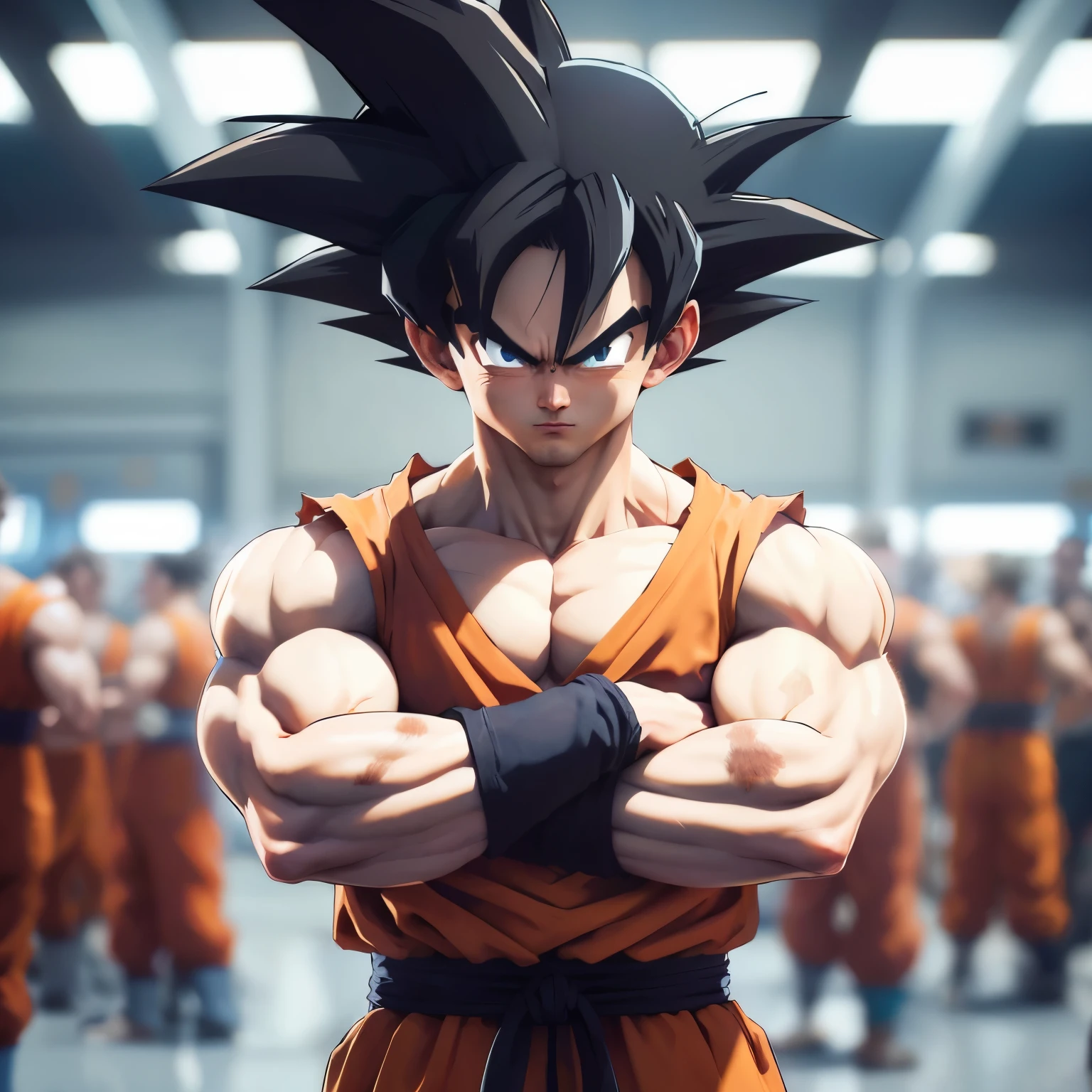 Hyperrealistic version of Goku, hyperdetailed, 8k, hyperrealistic