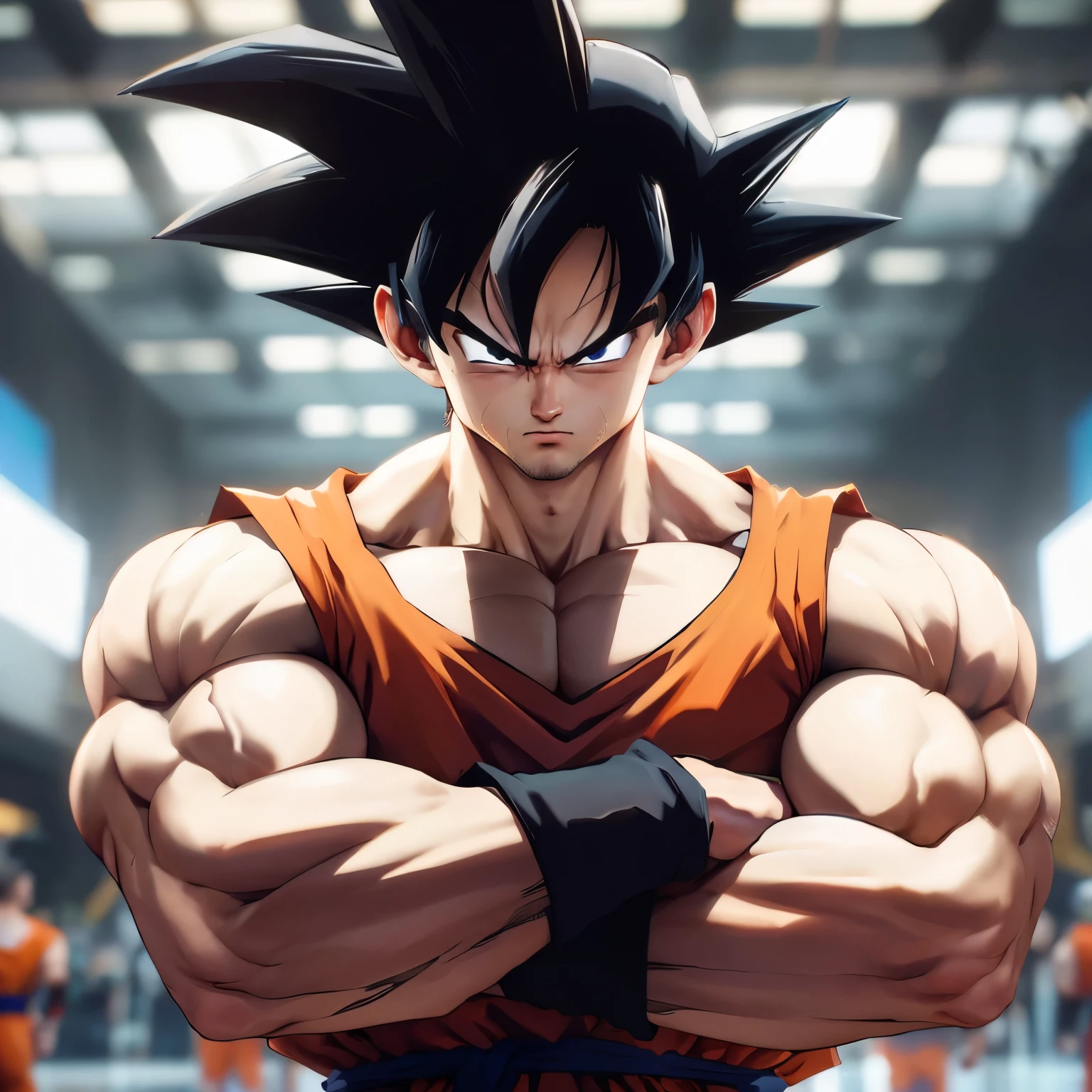 Hyperrealistic version of Goku, hyperdetailed, 8k, hyperrealistic