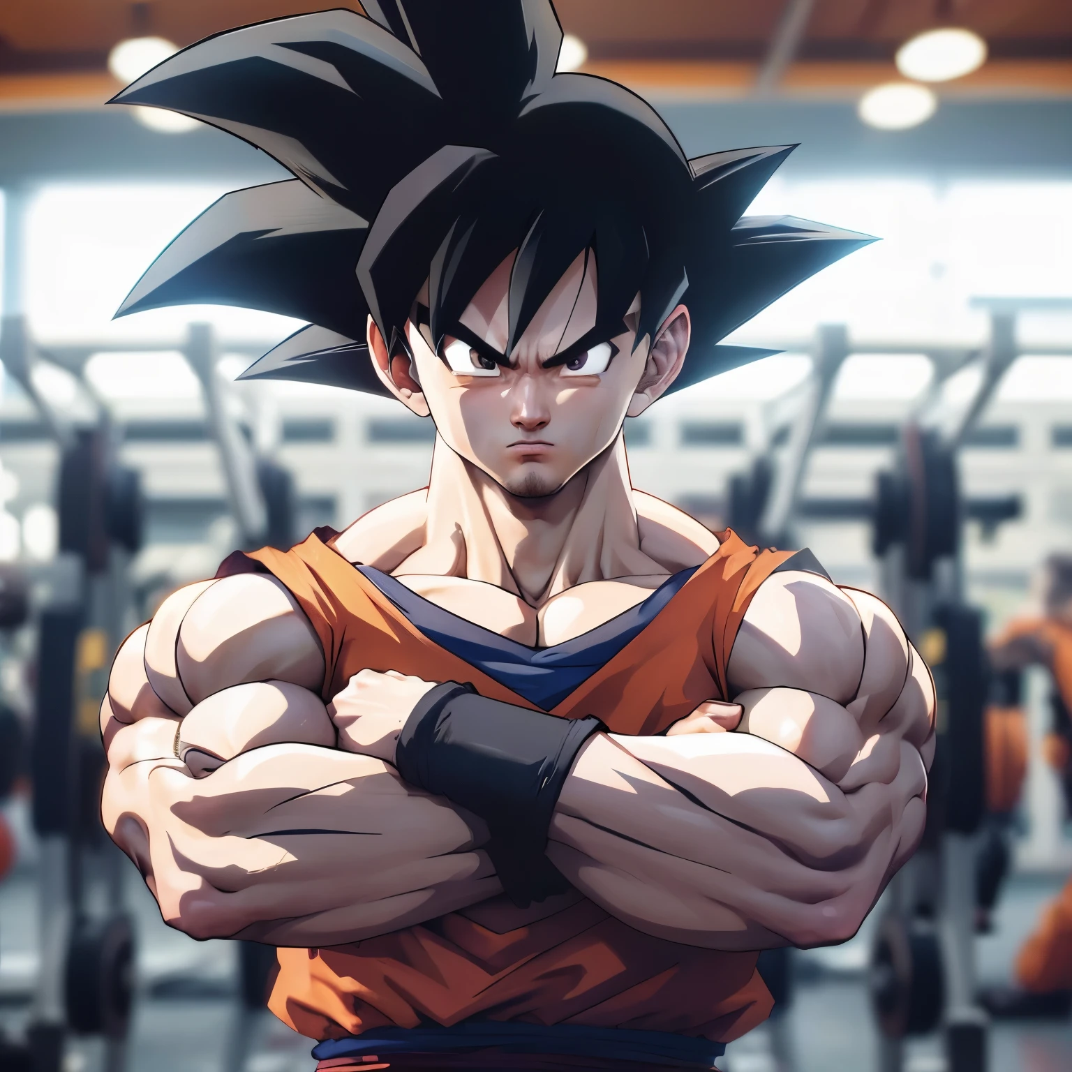 Hyperrealistic version of Goku, hyperdetailed, 8k, hyperrealistic