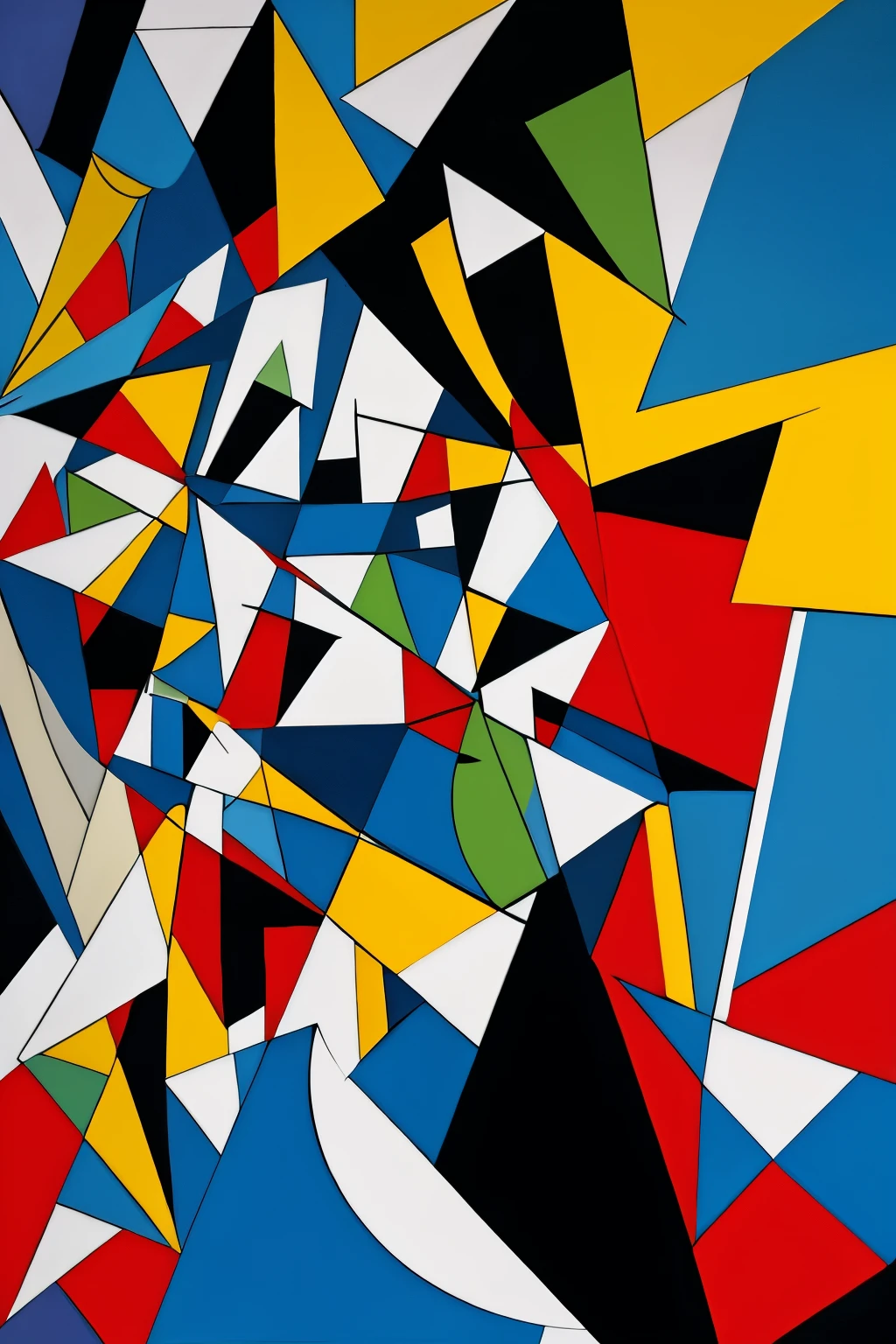 A stunning masterpiece painting, a cubist interpretation by Pablo Picasso, vibrant colors, geometric shapes, abstract yet lifelike, intricate details, smooth brushstrokes, bold lines, textured surfaces, surrealistic, innovative, thought-provoking, high definition, art deco style, impressionistic, modern art museum, art gallery, museum quality, art lovers, oil on canvas, 8k.
Or:
An extraordinary representation, Picasso's iconic cubist painting "Guernica", intricate geometric patterns, high contrast colors, symbolic meaning, bold lines, distorted perspective, powerful emotions, rich history, museum piece, must-see, analytical, geometric