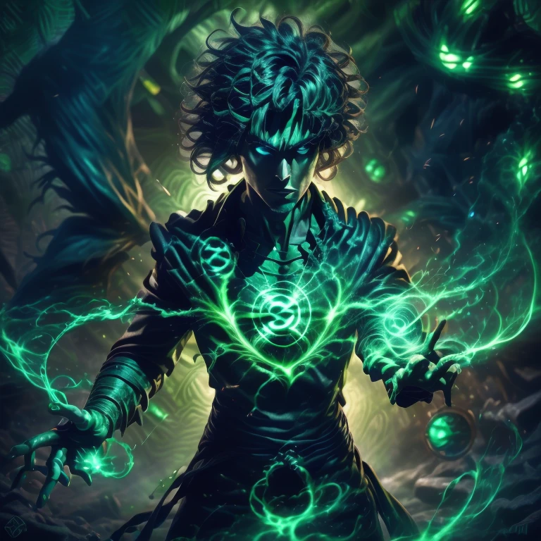 A mystical AztecNativedonning the iconic Green Lantern suit, a vibrant blend of ancient and futuristic elements, surrounded by intricately designed temples and lush jungle foliage. His emerald green eyes gleam with an otherworldly power, radiating energy that illuminates the detailed and richly textured environment. The suit's power ring is prominently displayed on his left hand, emitting a soft yet intense green glow.

This highly detailed and realistic depiction of the AztecNativeGreenLantern is brought to life in stunning 8k resolution, the natural colors and intricate details of his suit and the jungle environment dramatically enhanced. His