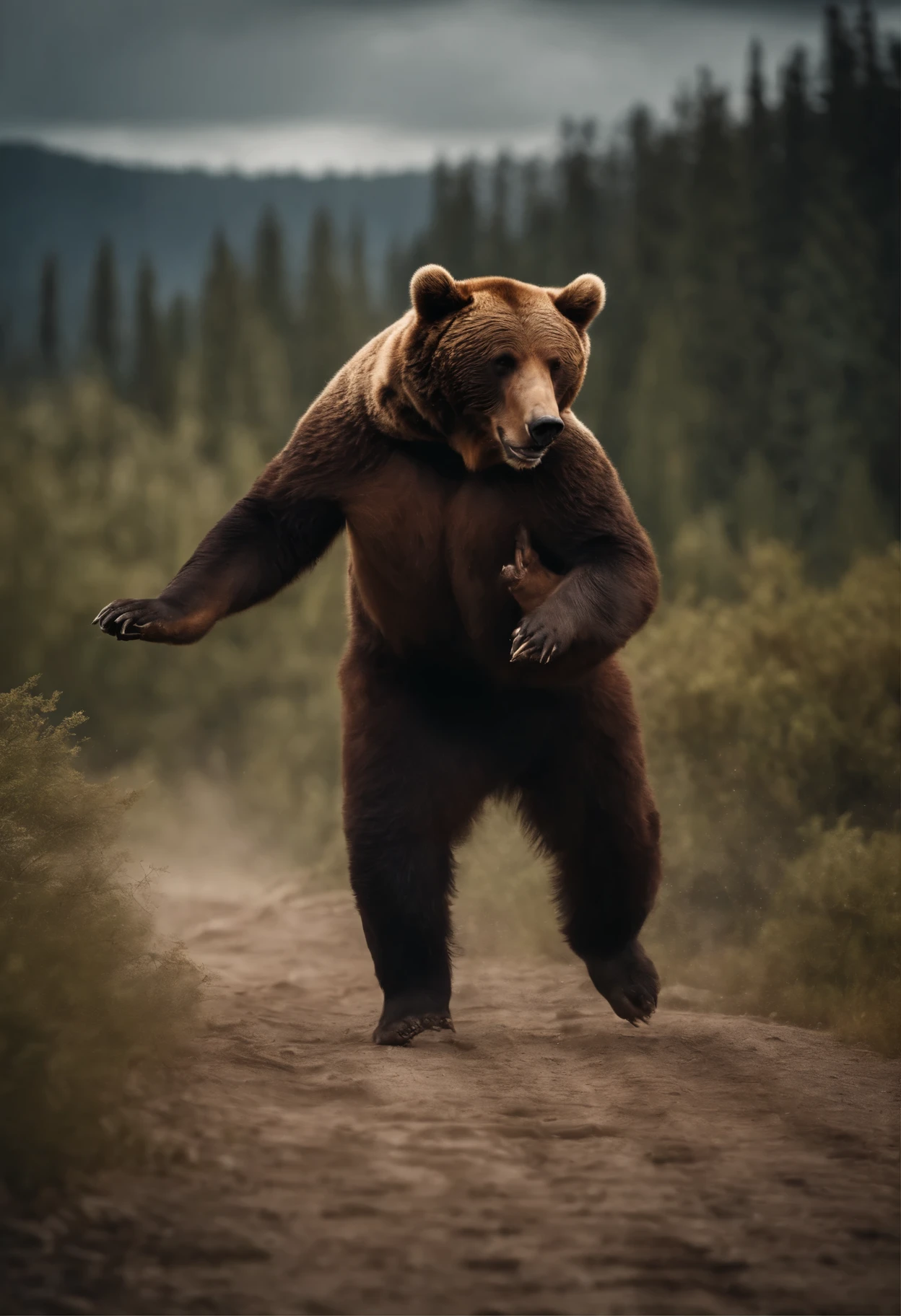 Steve Harvey fighting a bear