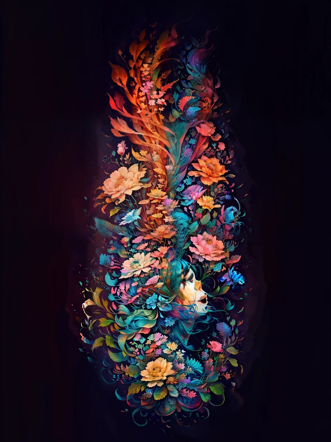 (Illustration:1.3) beautiful betta fish swimming with flowers (by Artist Anna Dittman:1), (((masterpiece))), (((best quality))), ((ultra-detailed)),(detailed light),((an extremely delicate and beautiful)),