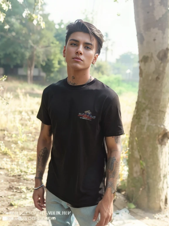 Create a cyberpunk 18 years old handsome and cut boy with good hairstyle with ultra HD quality 8k