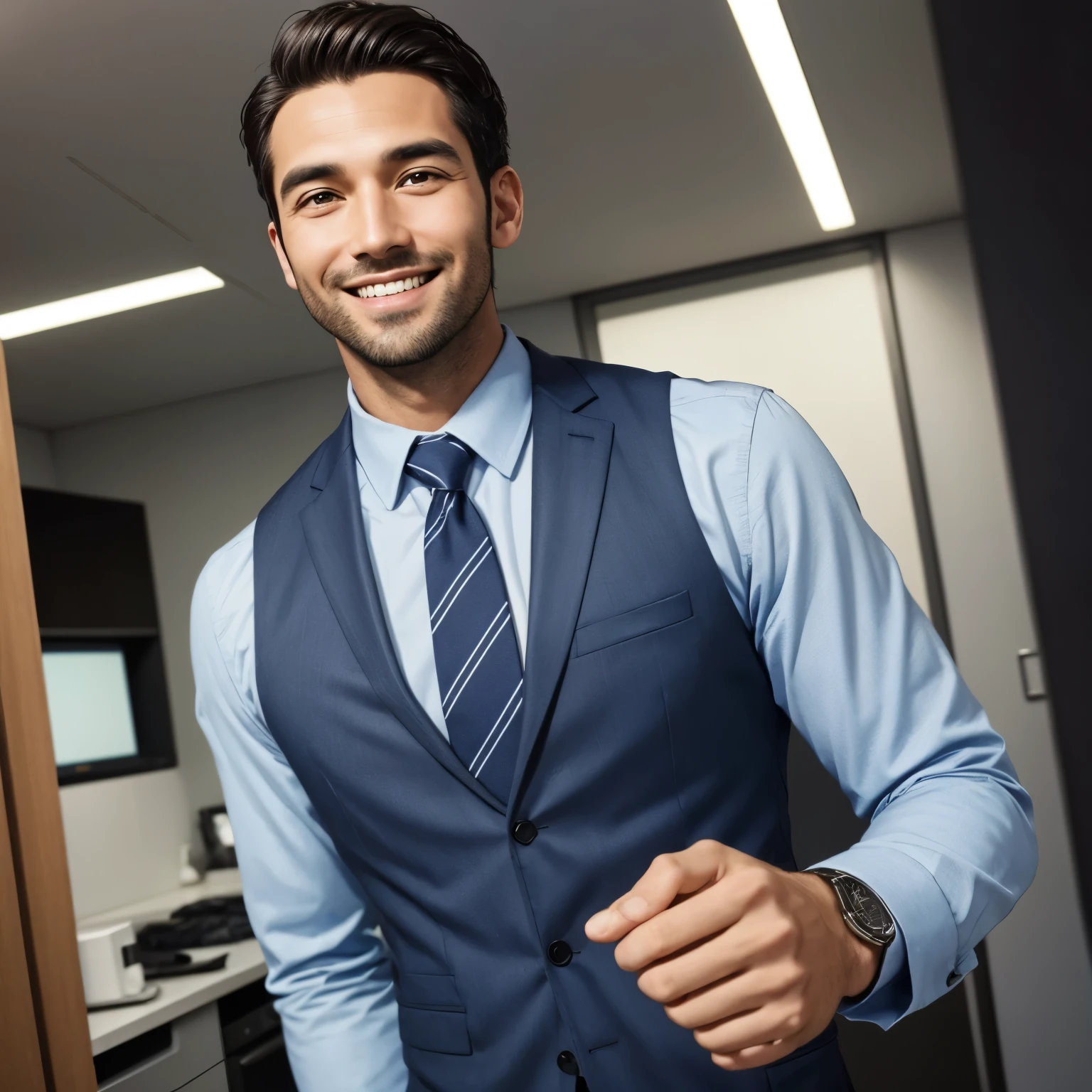 man in his 30s.Businessman.smile.