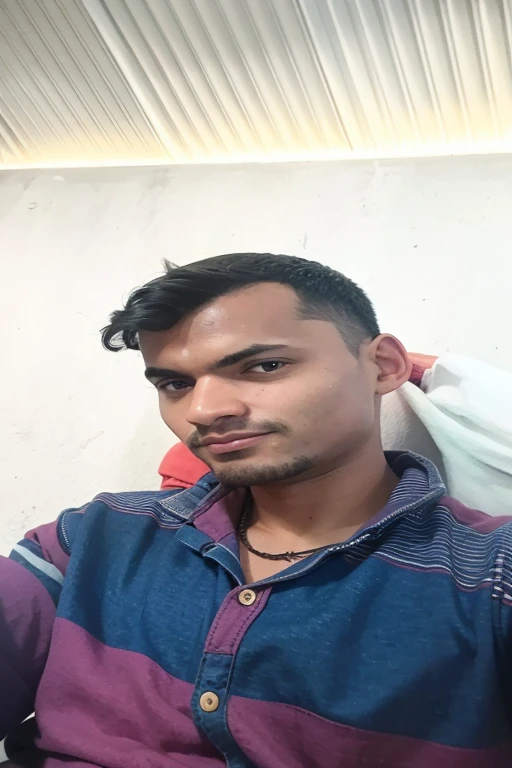there is a man sitting in a chair with a cell phone in his hand, with accurate face, around 1 9 years old, face picture, without helmet, without beard, front profile!!!!, vastayan, vinayak, jayison devadas, selfie photo, clean shaven face, very clear image, without beard and mustache, very clear picture, with kind face
