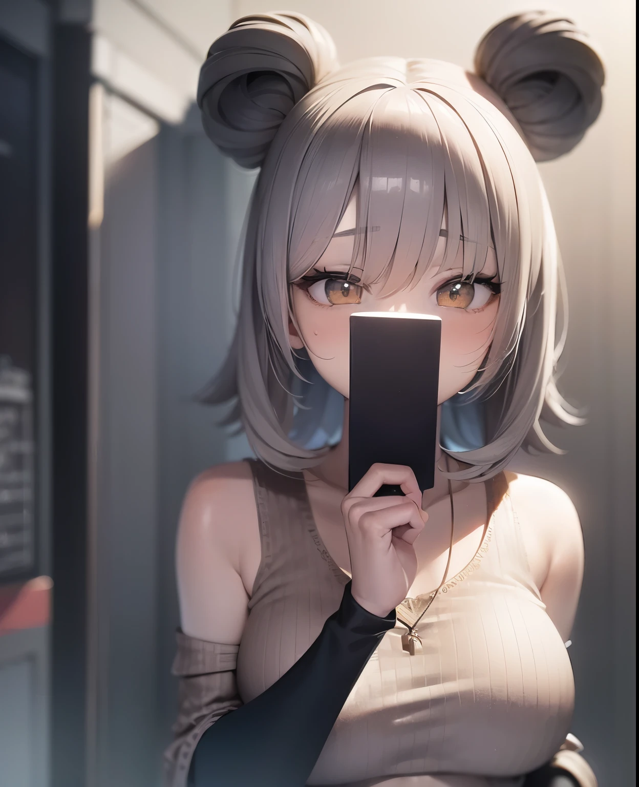 anime girl with gray hair and gold eyes standing on a street, realistic anime 3 d style, smooth anime cg art, anime visual of a cute girl, cute anime girl, realistic young anime girl, attractive anime girl, realistic anime artstyle, beautiful anime high school girl, beautiful anime girl, an anime girl, anime style. 8k, anime style 4 k