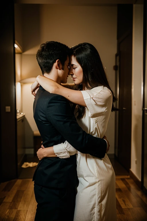 images of serious couple hugging