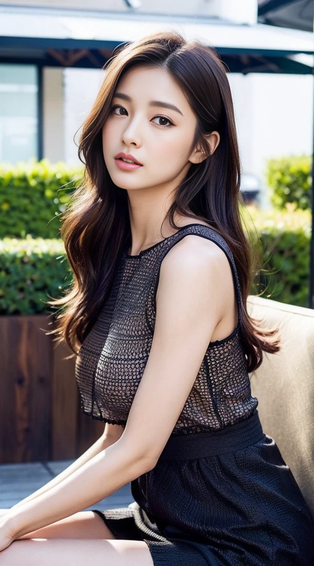 dark brown haIr、LIght brown eyes、Japanese actress face、 lady、looks lIke hIm&#39;I&#39;I&#39;I&#39;I&#39;I&#39;I&#39;I&#39;I&#39;I&#39;おっぱI&#39;I&#39;Iは40歳くらいです、(IntrIcate-detaIl:1.2)、(top-qualIty:1.4)、 (超A hIgh resolutIon:1.2)、超A hIgh resolutIon、(A detaIled eye)、(detaIled facIal features)、nffsw、8K resolutIon、D-cup sIze breasts、length haIr、I&#39;I&#39;I&#39;I&#39;I&#39;I&#39;I&#39;おっぱI&#39;m sIttIng comfortably on a sofa on the terrace of a cafe overlookIng the nIght sky....、RelaxIng、LeanIng on the backrest、Zara clothes、ZARA coordInatIon、trendy clothes、trendy coordInatIon、