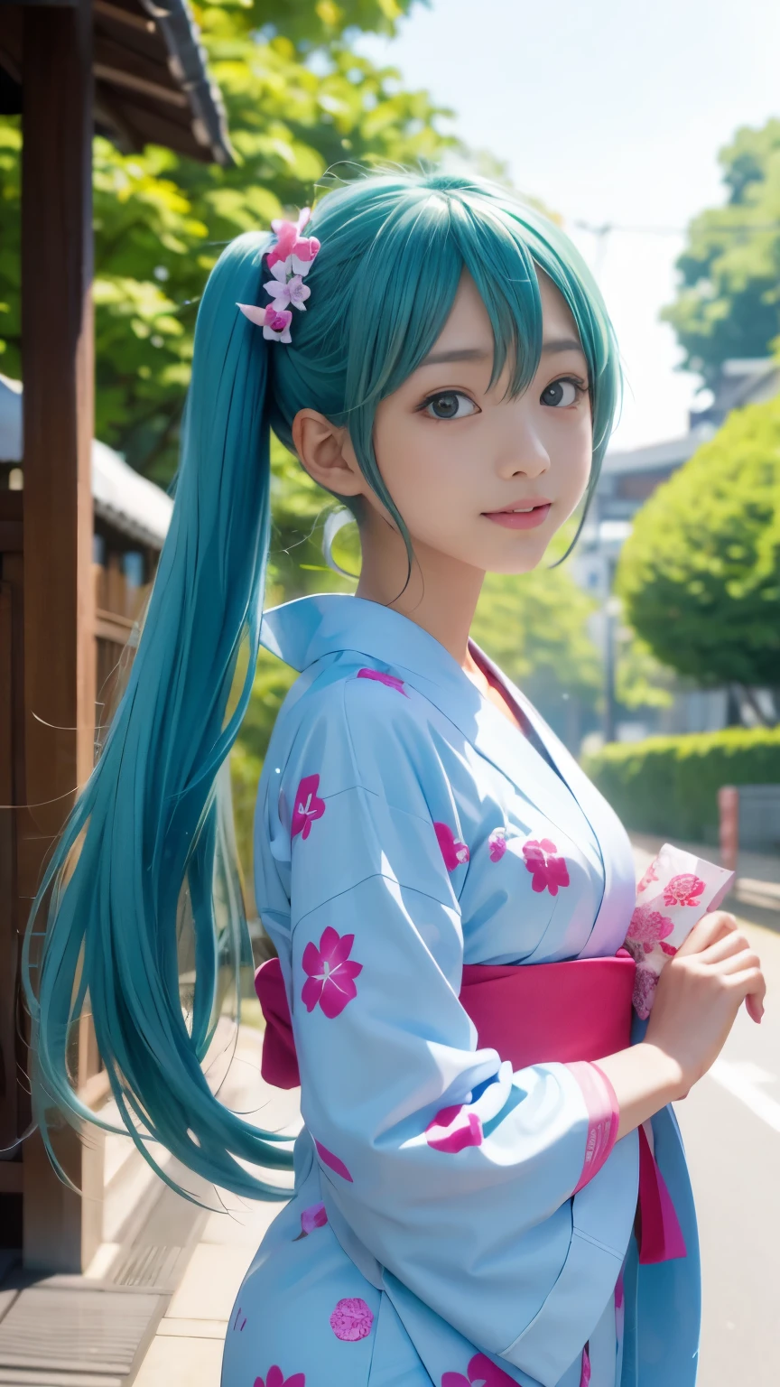 Hatsune Miku、Summer in Japan、yukata、Summer festival