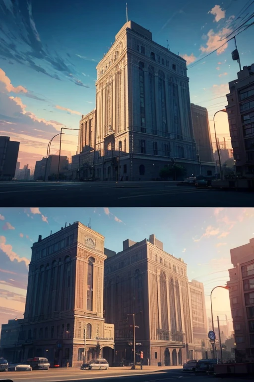 There is a photo of the building,There is a clock on it, screenshot from the anime film, Kuro anime screenshots, Anime Keyframes, cutscene clip, Screenshot of the 2012 animation, Animation movie screenshots, Atmospheric animation, anime movie background, Movie Keyframes, Still from anime, Keyframe, Atmospheric establishing shot, In animation