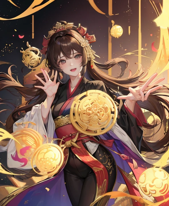 masterpiece, best quality, aldult, Chinese style,Just got pregnant ,China, elder sister, Smile, brown hair, princess cut, Full of motherhood,China传统服饰,Pure affection,blush,Dignified yet lively,Mother,Place your hands on your stomach,Full of motherhood,Sexy,charming,Graceful and graceful,A thousand flavors,charming,With a royal air,long hair,With hairpins,Long Hanfu,beautiful,beautiful,The hand caressed the belly,charming的,眼神Lovely,Lovely,Black tights,Tall and tall
