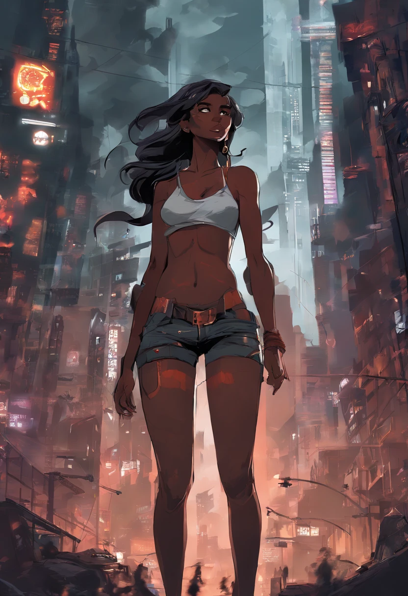 "A towering Giantess in a cool and laid-back hippie style is black bikini. Her toned and athletic build hints at her massive strength. She seems to be casually strolling through the bustling cityscape of GTS City, as towering buildings loom overhead. Smoke and clouds roil around her, adding to the sense of epic scale and drama. The lighting is dark, gloomy, and realistic, creating a tense and ominous atmosphere. The perspective is from below, emphasizing the sheer majesty and power of the Giantess.",great smile, nice perfect face with perfect face, hyper realistic concept, 8k resolution, photography quality, posing for a photo, photo realistic, nice perfect face with perfect face, hyper realistic concept, 8k resolution, photography quality, posing for a photo, photo realistic
