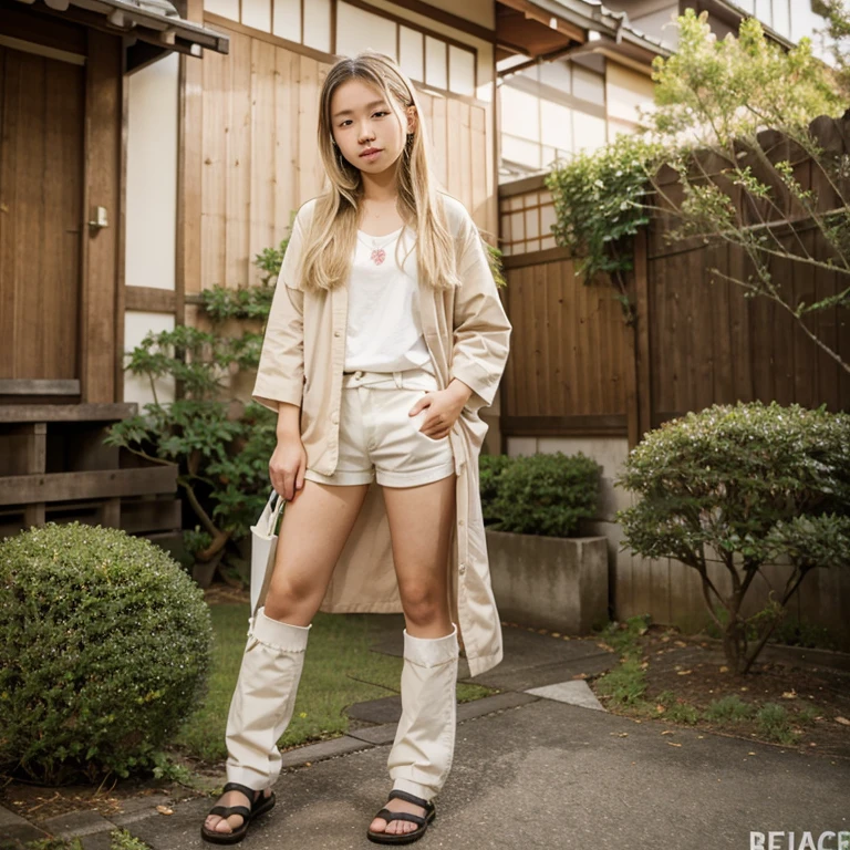 12 years old japanese girl. Blonde. Facial cum. Full body