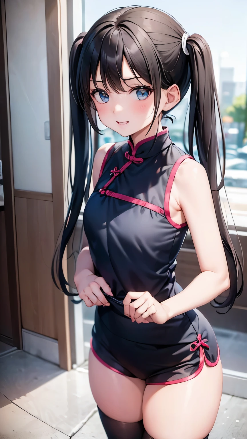 best quality,one girl,low twintails,qipao