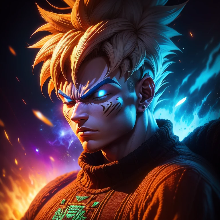 Aztec Native, solo, anthropomorphic Vegeta from Dragon Ball, deep in thought, seated on a vibrant and intricately patterned couch, eyes closed, lost in thought, surrounded by lush foliage and vibrant Aztec motifs, detailed textures and rich colors, HDR lighting, cinematic shot, vignette, bokeh background effect, UHD.

Imagine a powerful and contemplative Aztec Native Vegeta, sitting alone on a couch adorned with intricate Aztec designs. The atmosphere is filled with the epic and dramatic, as the fierce expression on his face conveys the depth of his thoughts. The setting is lush and