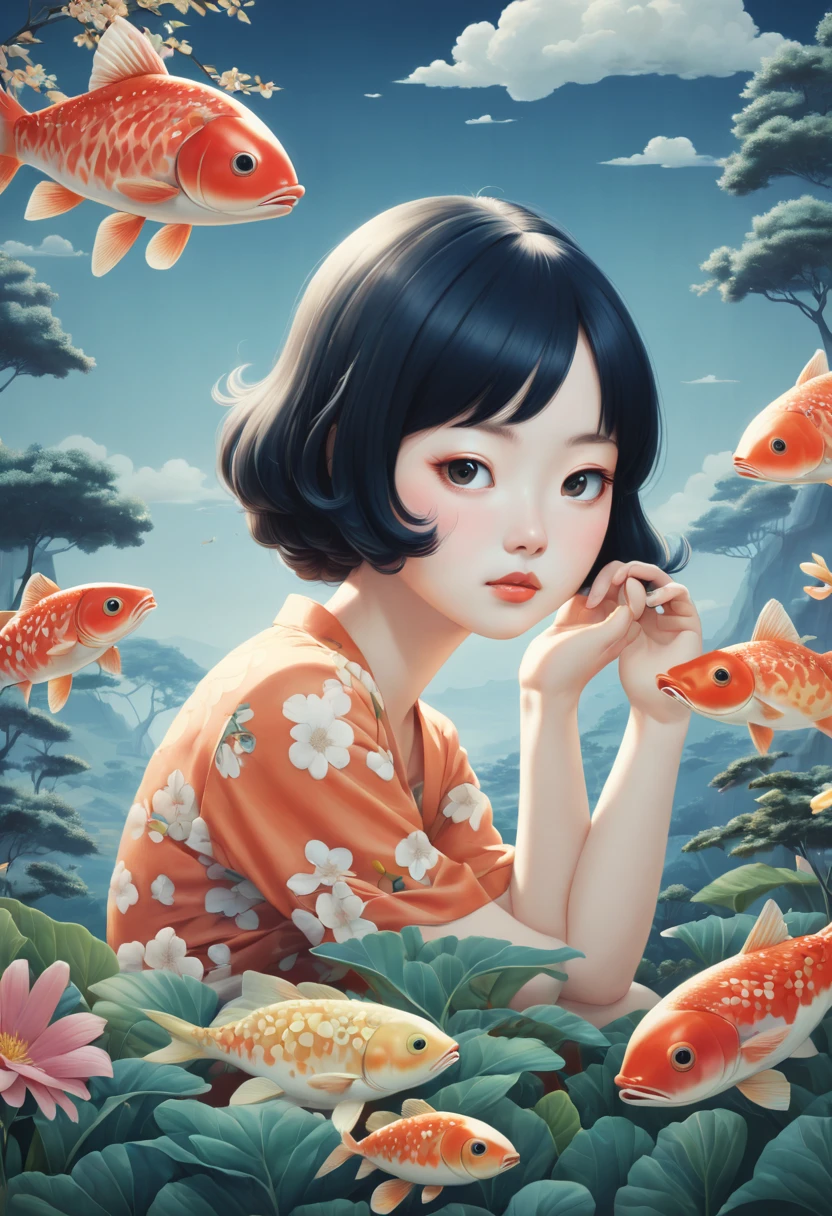 inspired by Chiho Aoshima, best quality, masterpiece, 8k