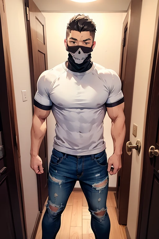Rosto irritado, bravo, dominante, sobrancelha erguida, Serious, moderno, latex, usando roupa preta, vendado, black pants, usando venda preta nos olhos, camisa aberta, sensual, sedutor ((melhor qualidade, 8k, obra-prima: 1.3)), foco nítido: 1.2 、 (corte de camada, grande: 1.2), corpo perfeito, pale skinned, dedos perfeitos, homem bonito, magro, japanese, cabelo albino, sorriso, roqueiro, marked , Eye Mask, sorriso bobo. cabelos branco como a neve, cabelo sobre o rosto, com figura perfeita: 1.4 、 Slender Abs: 1.2、gojo satoru, /jujutsu kaisen/ alto, jovial, homem de 20 anos, : 1.5、Textura altamente detalhada do rosto e da pele, rosto maduro, com venda nos olhos, rosto quadrado, estiloso 、二重まぶた, medium hair covering the eyes, cabelo branco, franja sobre os olhos, franja sobre a face, albino. Fundo escuro, deitado, cinematiclight.
