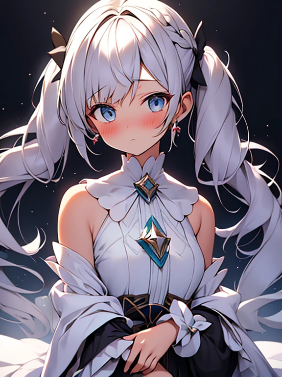 High resolution,Sharp focus,(Super detailed,Very detailed),(Very detailed CG unity 8k wallpaper),(((Vibrant colors))),{best illustration},
Iooikles,Platinum Blonde Hair,Twin tails, hair ornaments, (complete anatomy),
Complex eyes,Beautiful Eyes,Symmetrical eyes,Big eyes:1.5,Seductive eyes, (((dark skin,dark_skin,lustrous skin:1.5,bright skin: 1.5,
skin tanned, shiny skin,very shiny skin,Shiny body,plastic glitter,
skin,exaggerated shiny skin,illuminated skin))),Perfect Fingers,
(Detailed body),(Detailed face)), cute,Lewd,erotic,Bold,Camel Toe,
small breasts,Revealing clothing,show skin,
(all fours), Open legs wide, spread legs, (from above:1.2), ((hip focus)),
bewitching pose,{{{{vulgarity}}}}, sweat,Dripping water,My whole body is wet,heavy breathing, humid, fog,(Stuffy armpits:1.2),
embarrassed, (((Sexy aqua fur coat, Aqua fur coat outfit,
wearing a Ice Dress:1.3,aqua 冬 coat))), ((Ice Dress,elegant Ice Dress)),
(White gloves,White clothes,(((Complex outfit,Complicated clothes,Embroidered costume,Glamorous costumes,Embroidered clothes,
(((Glamorous clothing))),White Dress, skinsuit, Bodysuits, pantyhose,Black knee socks, Removable sleeves,
seductive smile, drunken eyes, Chinese restaurant,