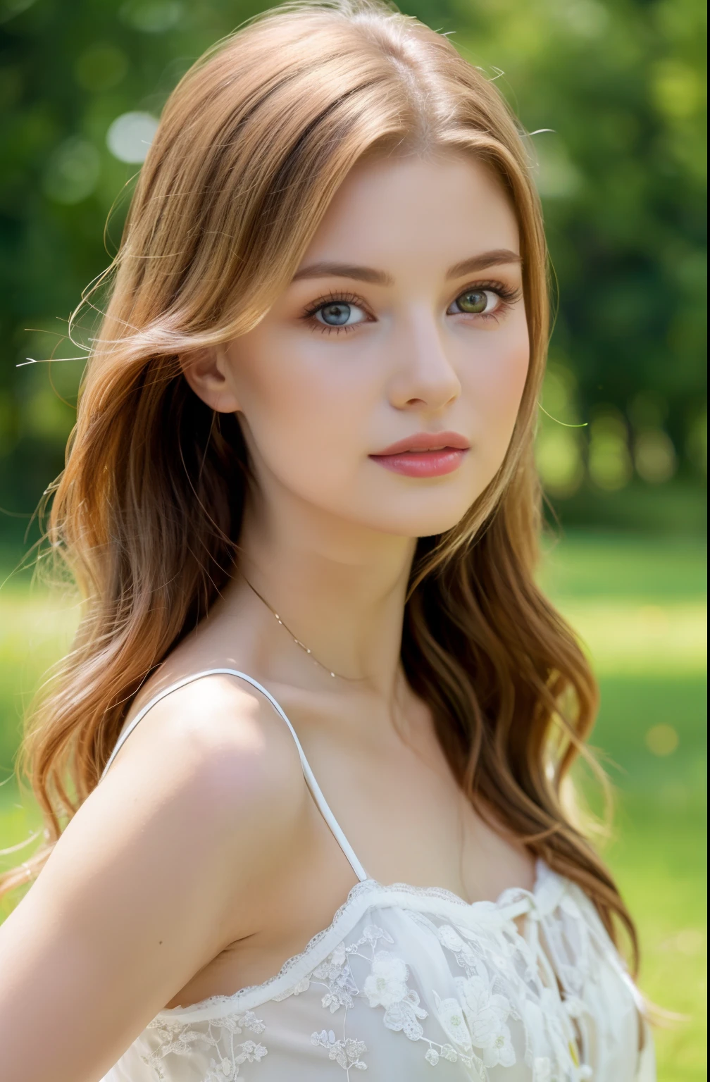 (8k), (best quality), (masterpiece:1.2), (realistic), (photorealistic:1.37), ultra-detailed, 1 girl, caucasian, detailed face, (tight jean), (t-shirt), ((beautiful park in daylight background)), (stands straight), ((perfect female body, skin dentation)), mature female, milf, (8k), upper limbs,big breasts, cleavage, pose randomly,8K,very detailed, High resolution,towards the camera ( 1 single woman), 1woman, (Ultra realistic, high res), (highly detailed eyes, highly detailed hair, highly detailed face, highly detailed plump lips), (off shoulder with open breasts), breasts, upper body, caute smile, gold hair, (best quality:1.4), Raw photo, (realistic, photo-realistic:1.37), professional photography, cinematic light, (fine face: 1.2),Hyperrealist portrait of female by david hockney and alphonse mucha,fantasy art, photo realistic, dynamic lighting, artstation, poster, volumetric lighting, very detailed faces, 4 k, award winning,, 1girl, low key,cowboy shot,(official clothing:1.4) ,long hair,white hair,((Top Quality, 8000, Masterpiece:1.4)), (20 year old female), ((Very Small Face:1.3)), (Glowing Skin:1.5), (Very Large Cleavage Boobs:1.6), Very Fine Face and Skin Texture, Realistic Eyes, French Female, (Blond Wavy Hair:1. 3), (Tokyo Girls Collection Dresses:1.3), smiling, model figure, body shape, cleavage, tropical beach, long thin legs Translated from DeepL.com (free version), (Masterpiece, best quality, photorealistic, highres, photography, :1.3), sharp focus, 1 brunette girl, European girl, hot model, highly detailed eyes and pupils, realistic skin, slim body shape, perfect body, cleavage, extremely detailed hair, delicate sexy face, sensual gaze, shiny lips, ((wearing thin fabric camisole dress, fashion model 24 years old, , [[[[closeup]]]], [[[[chest]]]], [[[[neck]]]], [[[[shoulders]]]], perfect eyes, perfect iris, perfect lips, perfect teeth, perfect skin, soft front light, glow, HDR, (muted colors:1.2)

