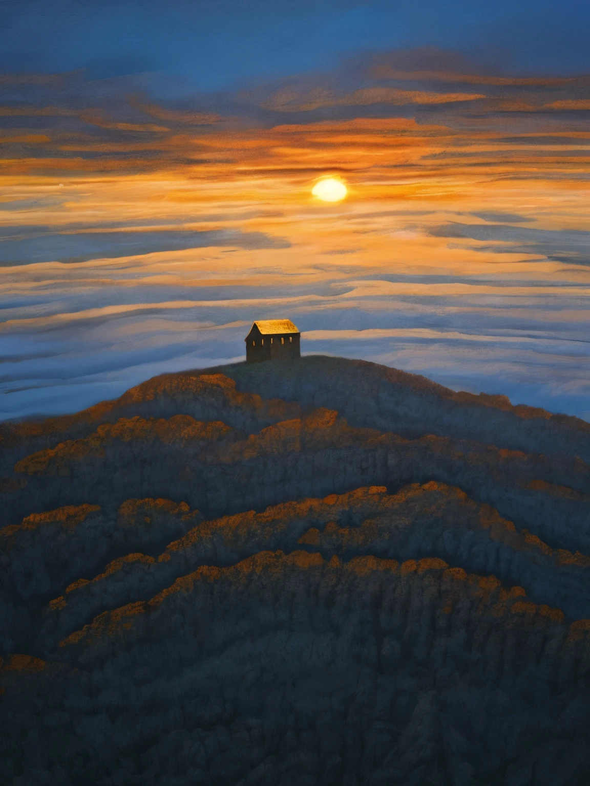 Rich in color,dream colors,The color is dark,birth in sky, sunrise, cloulds
