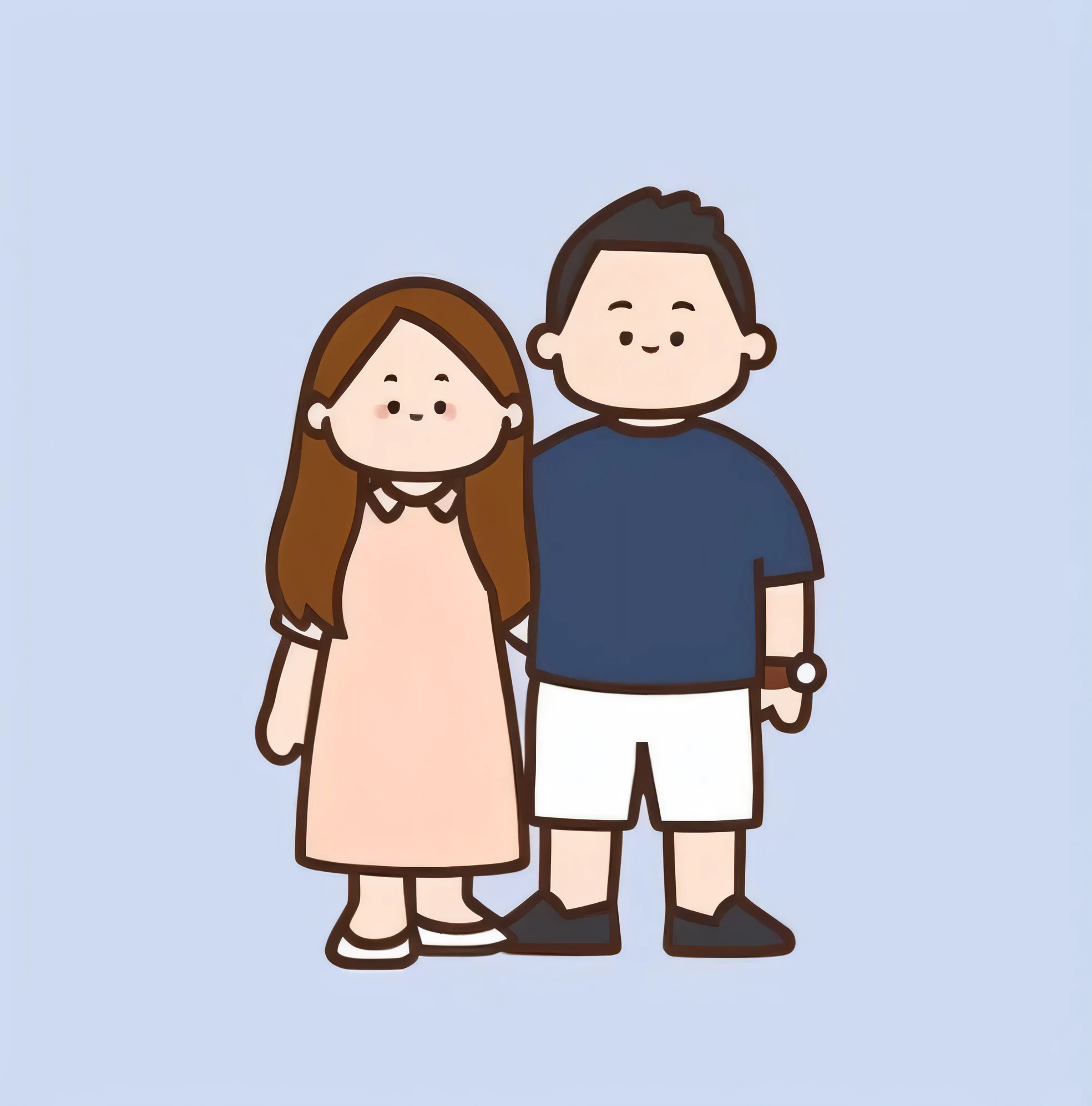 a girl, a man