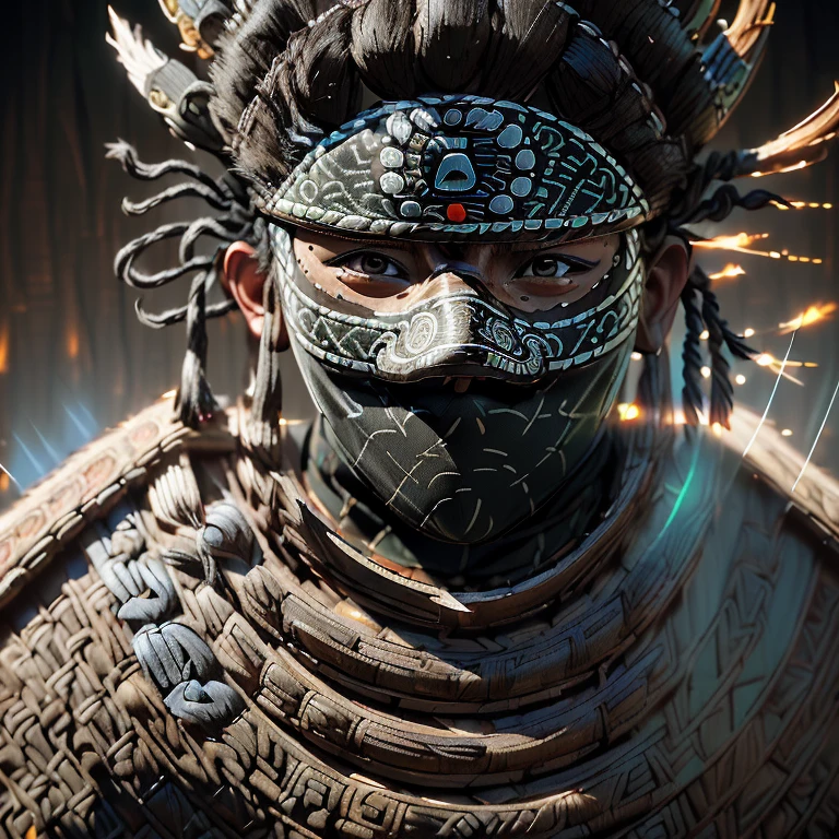 top-quality masterpiece, Aztec Native Kakashi
(Authentic, Cultural representation: 1.5), (Exquisite craftsmanship: 1.7), (Skillful artisan: 1.3), (Aztec warrior: 1.5), (Historical figure: 1.2),
(Rich cultural details: 1.4), (Intricate patterns: 1.6), (Masked character: 1.3), (Realistic and detailed: 1.4), (Highly textured: 1.3),
(Dark complexion: 1.2), (Brown, tanned skin: