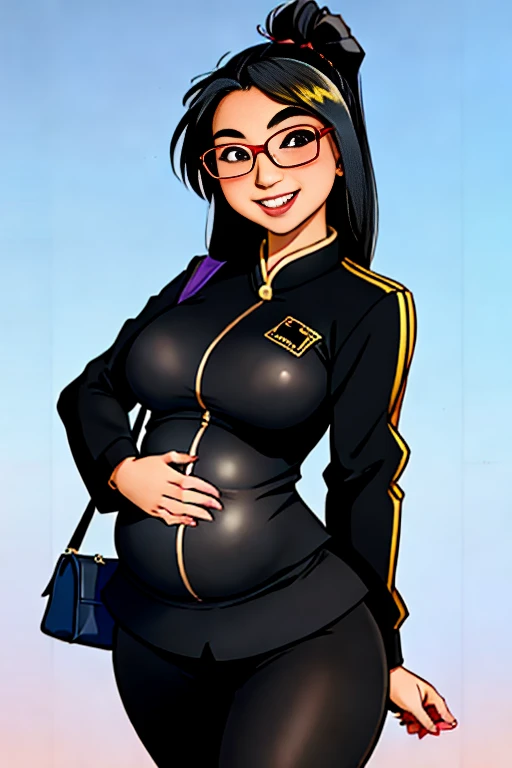 1 girl, Katara, standing alone, pelo largo, messy hair, wet white sweater, without a bra, gazing at viewer, blue background, black hairr, simple background, two sides up, high collar, blue colored eyes, lips, seducing smile, slightly sexually excited, voyeurism, Red loop, Hair ribbon, Successes, high collar sweater, upperbody, parted Successes, black necktie, ribbed sweater, two tails, nase, flegs, nsfw, seductively pose