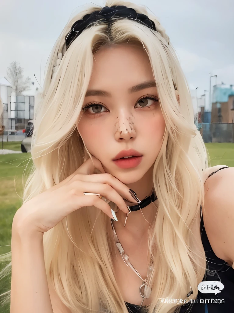 Un primer plano de una mujer con cabello rubio y una blusa negra, chica perfecta de pelo blanco, ava max, una chica con cabello rubio, con pelo largo y rubio, con el pelo largo y blanco, chica con pelo blanco, extremely pale blonde hair, pelo largo y rubio y ojos grandes, very very pale blonde hair, con pelo largo y blanco, su cabello es blanco