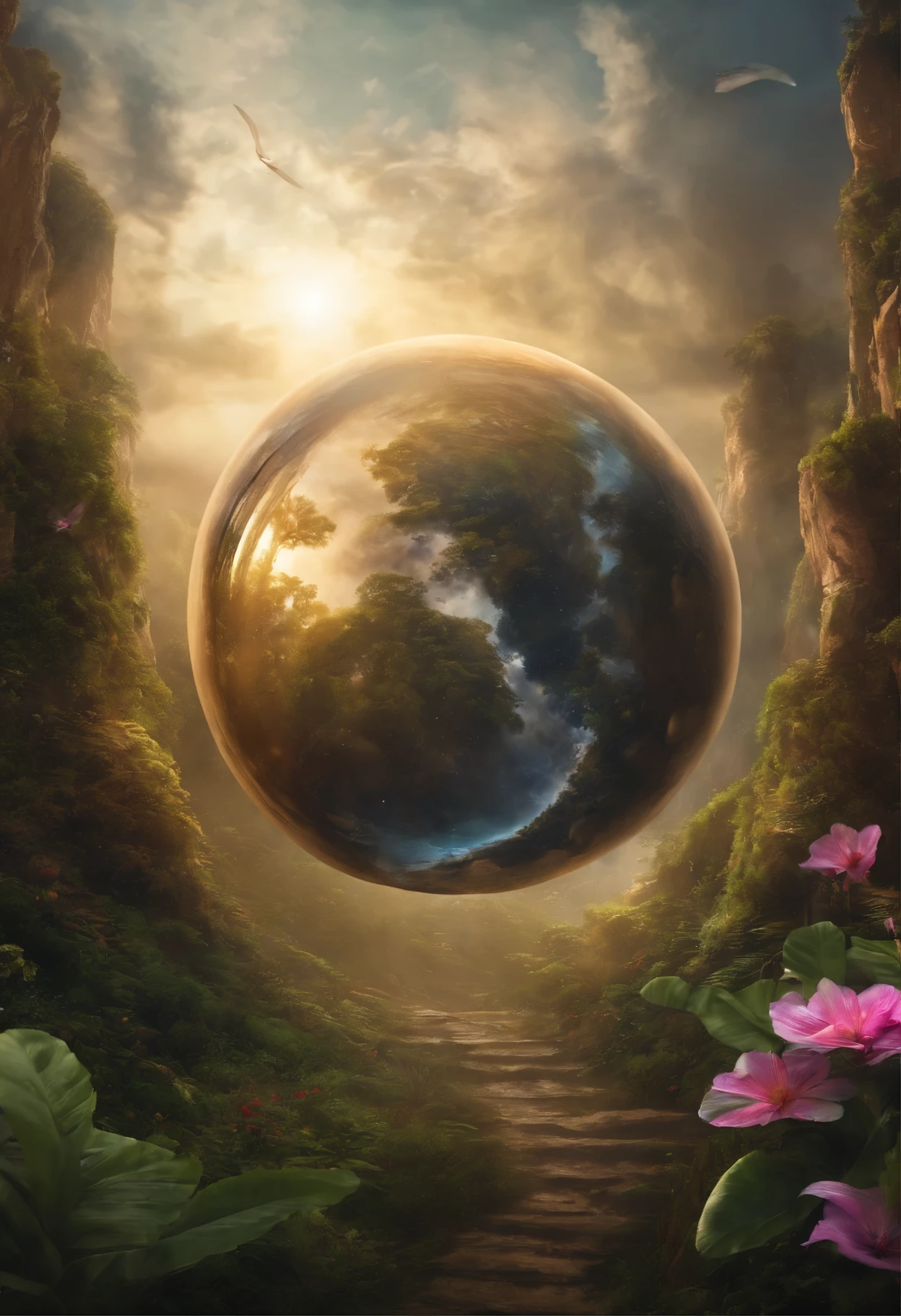 Thrilling dreams, ultra-realistic realism, abstracted, psychedelia, tmasterpiece,PsyAI, (tmasterpiece,best qualtiy:1.2),illustration,8k wallpaper,Dazzle,(Portals:1.1),(Otherworldly creatures:1.2),(magic energy:1.1),(floating debris:1.05),(glowing third eye:1.1), butterflys,florals, (strong lights:1.05), (illumination:1.05), (fantasy:1.15), (hyper realisitc:1.1), (mistic:1.05), (intriguing:1.05), (Ethereal:1.08), (mistic:1.1), (cosmic:1.05), (interdimensional:1.1), (unearthly:1.05), (spellbinding:1.1), (Unforgettable:1.05), (Fantasy art: 1.1),(number art:1.05),(magic realism:1.08),(Epic:1.1),(concept-art:1.05),(highly detailed:1.1),(cinematic ligh:1.05),(ultra-realistic realism:1.05),(mistic:1.05),(astounding:1.1),(andrey surnov:1.05),(mind bending:1.1),(big breasts enchanting:1.05),(Unbelievable:1.05),(otherworldly landscapes:1.1),(breath-taking:1.05 ), (incredulous:1.05), (portal opening:1.05)