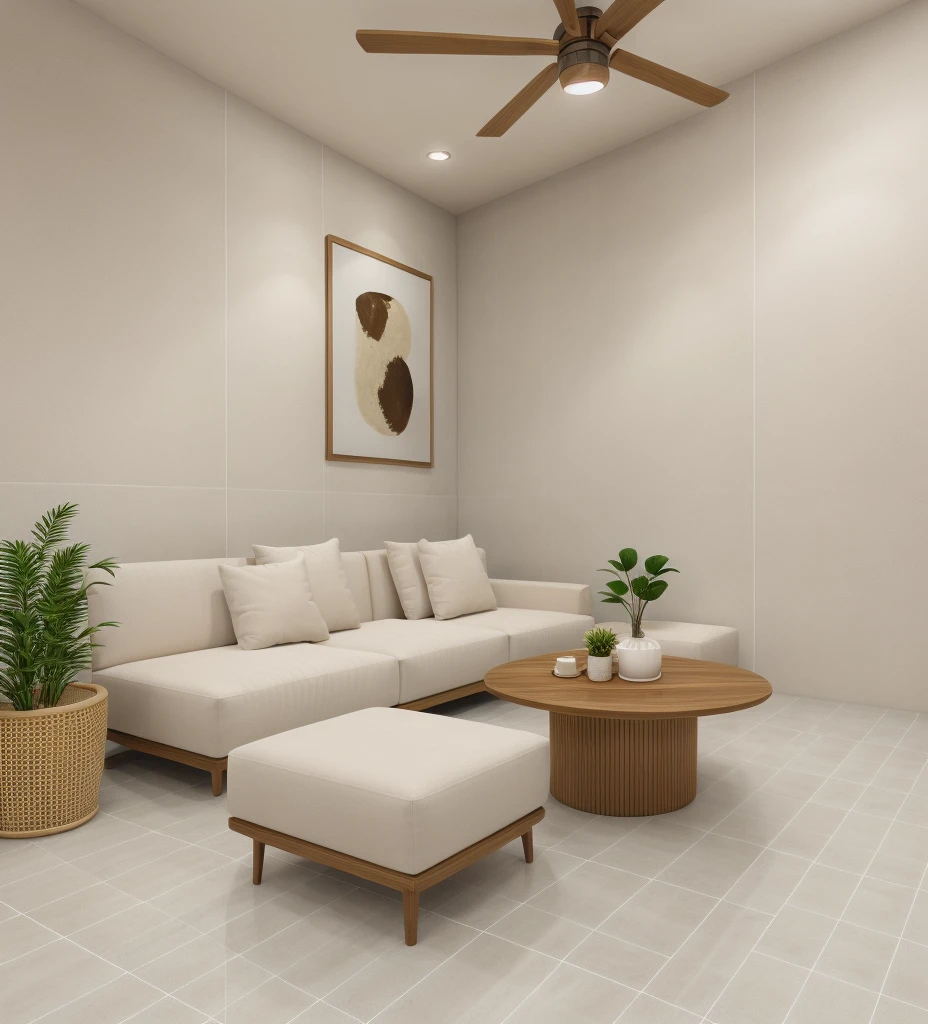 Real photo, modern livingroom, made from morden rattan funiture:1.4, gorgeous design, modern style, shadows, volumetric lighting, shadows, high-end photography, fidelity, bright details, sharp, unique, winning photography award, Canon EOS 5D Mark IV DSLR camera, f/ 6 , ISO 100, 1/250 sec, uhd, 8k, natural soft light Of course, best quality, Super high resolution, floor made from Honed Brick Bond Tiles Cappuccino Marble Texture:1.2, morden rattan funiture:1.1