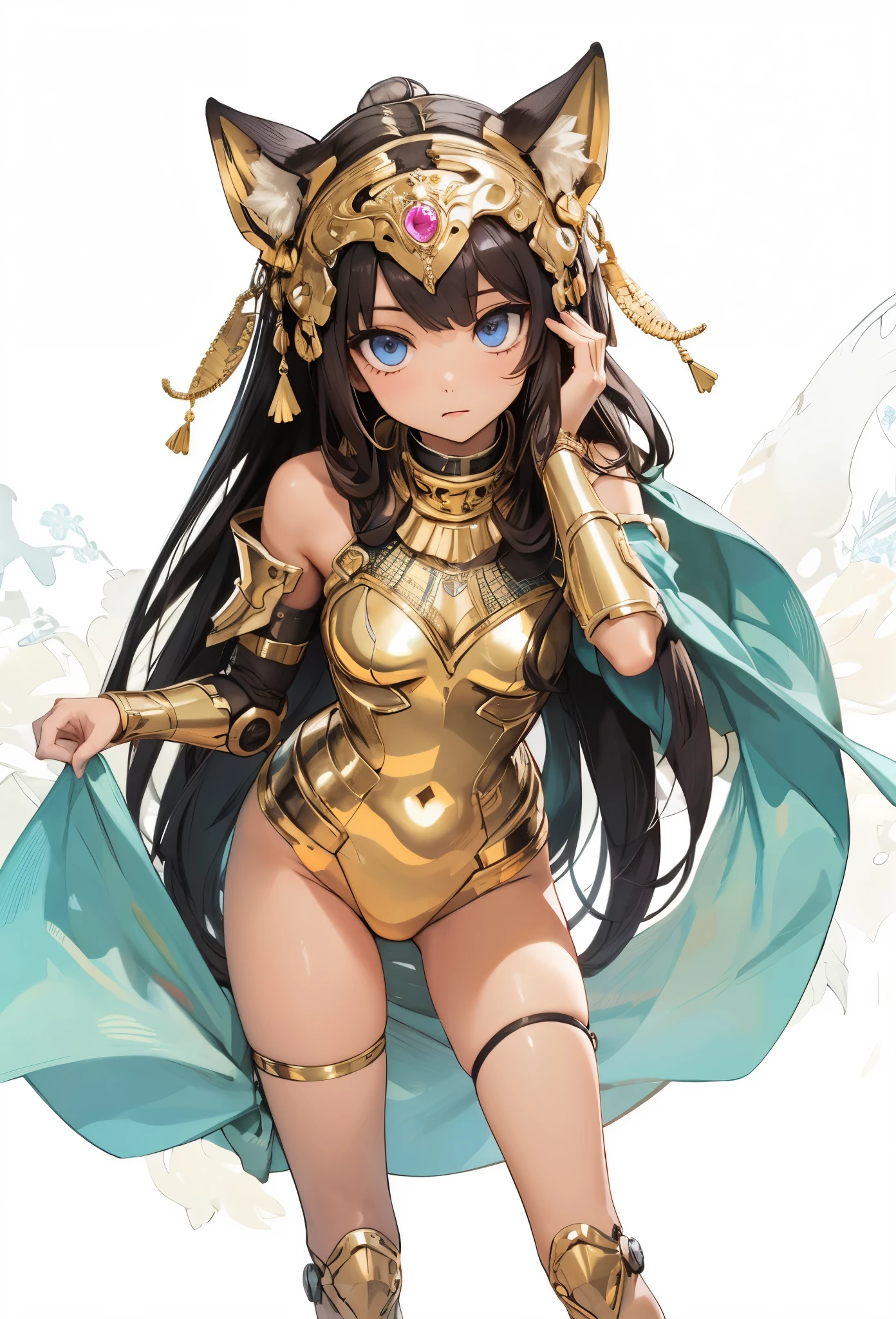 ((Highly accurate drawing in every detail)Extremely precise depiction)[High resolution],(detailed illustrations,とてもfineで緻密な描画,Delicate drawn lines with tempo,Realistic texture expression),[color traced main line],[ruins background [Ancient Egypt]],HENTAI (ANIME Girl (beautiful) ) cyborg [(tanned skin) [Lustrous black hair]],((Bastet) Beautifully decorated golden cyber armor) ([Complex decorative processing] [elegant],Gorgeous golden luster (Polished reflective luster)) [Gorgeous and luxurious],gravure,[Oparts Lost Technology [Hierograph]],(複雑でbeautiful装飾 [Dense detail]),(きめ細やかでbeautiful肌表現 [transparency]),[完璧な目のdetailed (Beautifully detailed iris)(Eyes like deep jewels)],(eyes light[Pinpoint lighting for the eyes]),[長くてbeautiful睫毛],[precisely drawn hair [美しく艷やかな髪のdetailed]],(完璧な手のdetailed [破綻のないbeautiful指 [beautiful nails]]),(perfect anatomy(perfectly balanced proportions))[[full body portrait]],[[Design built to the highest level]][ideal color coordination(Accurate simulation of light and material interactions)],([Precision Detail](detailed,高fine)),[Visual art that tells a story],((highest quality)fine[[High density drawing]])[FHD].