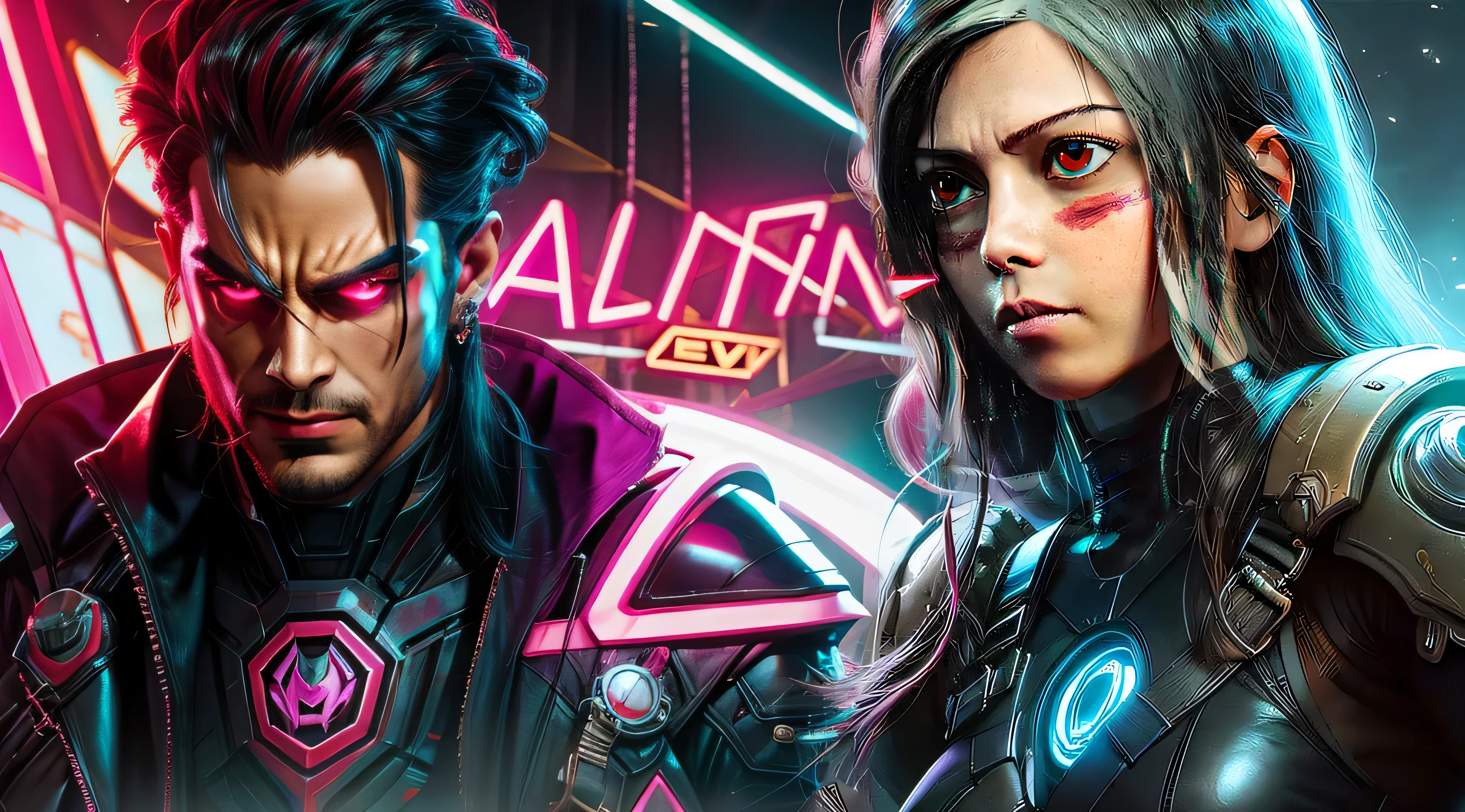 villain, neon