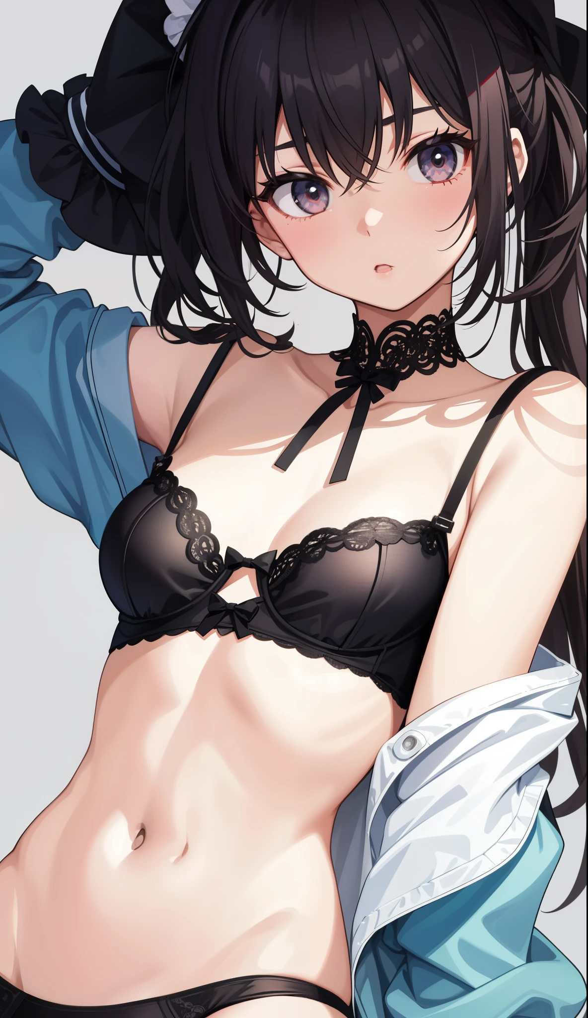 1 girl in、AS-Adult、underwear、可爱的underwear、、(small )、upper body portrait、