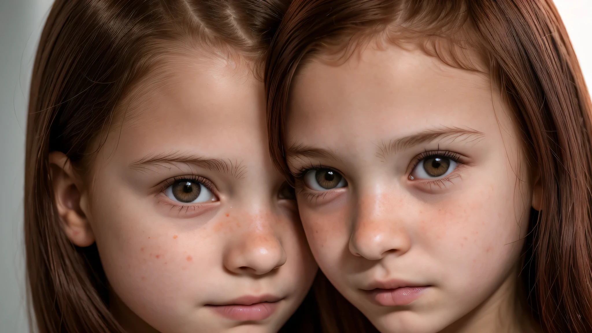 KIDS GIRL vampiro OLHOS VERMELHOS com cabelo comprido profissional, obra de arte, 8k, ruiva retrato hiperrealista (looking shy:1.3), sardas, rosto detalhado, pele detalhada, fotografia, sede, fotorrealista,