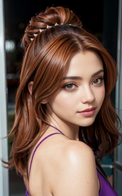 (La mejor calidad, Obra maestra), 1girl, 19 year old ,galaxia, brillar, vestido, Particle, viento, Flor, Parte superior del cuerpo, fondo , Mirando al espectador, cabello rubio , corte pixie , pelo rubio pixie , ropa futurista , maquillaje , labios rojos , sombra de ojos , gran sonrisa , fondo variado , cafeteria , ojos color rosa , senos grandes , cabello rubio esponjoso , cabello dorado, pelo rubio esponjoso, foto de cuerpo completo , posando linda , senos grandes , Adagio Dazzle ,mlp