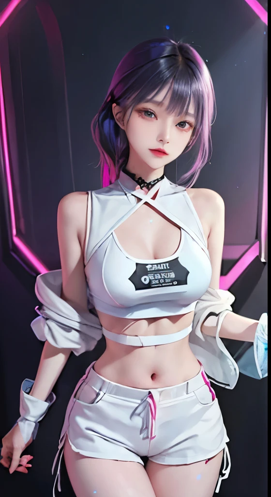 (((((7 avatar shot)))), Silver Wolf, Masterpiece, Best Quality, Ultra Detailed, Extremely Detailed 16k CG Wallpaper, Beautiful Face, (Silver Wolf in Esports Room), (Perfect Beautiful Curved Figure), Seated, Rainbow Color Jewel Eyes, Wearing Resin Hologram Sports Bra, Crop Top Drape, Mini Pleated Skirt, Bell Collar, Logo, Impotence, Contour Light, Concert, Neon Sign, Audio, Bell Collar, Esports Headset, Computer, Esports Room, Play Games, White Interior Through Red Skin, holographic projection, flat sphere, graffiti logo, highly detailed tattoo_,
Authoring information
