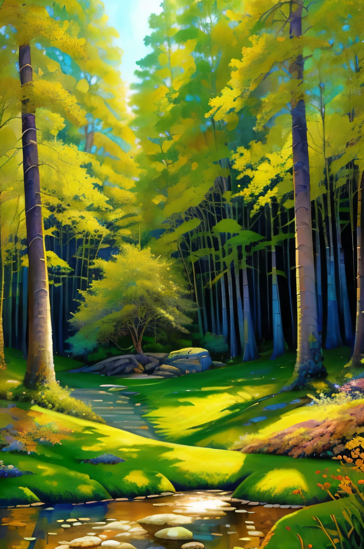 Before us unfolds a green tapestry of towering pine trees, seus troncos erguendo-se como colunas de um templo natural. A luz do sol, filtered through dense branches, paints the floor with golden spots, Creating a magical dance of light and shadow.
Paleta de cores:
Conifer needles are a rich spectrum of greens, da esmeralda vibrante aos tons oliva mais profundos. Imagine these needles as dashes on your canvas, each adding a unique layer to your composition. As the light dances over them, os verdes ganham vida, Criando uma sinfonia visual.
Texturas:
As you walk through this kingdom, feel the softness of the moss beneath your feet, as if you are mixing different textures on your screen. The trees, rough and resilient, tell old stories through your brands. The trunks display a mosaic of patterns, revelando batalhas contra o tempo e os elementos.
Atmosfera Auditiva:
Close your eyes and listen to the soft rustling of the leaves, uma sinfonia de agulhas sussurrando com a brisa. The sounds of birds hidden among the branches add a natural melody to your artwork. Considere essas notas como pinceladas auditivas, complementing your artistic expression.
Cenas ocultas:
As you go deeper, descubra clareiras secretas onde a luz solar cria pequenos pontos de destaque. Paint these oases of light and calm, contrastando com a densidade dThe trees circundantes.
perspectiva:
olhando para cima, sinta a verticalidade imponente dThe trees. Eles convergem em um dossel verde, como pinceladas largas e ousadas que completam o topo da sua obra-prima.