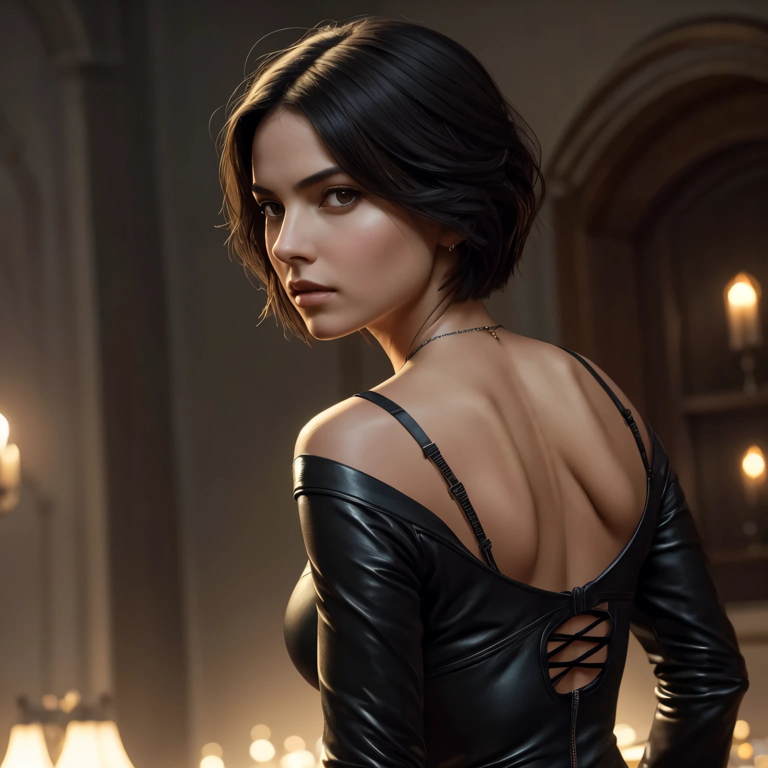 Isabela Merced with with friend, bob_cut hair, catwoman outfit, Instagram pattern pose, confident, big breasts: 1.3, perfect anatomy, perfect symmetry: 1.2, realistic face: 1.2, perfect face, content, confident, very detailed and dramatic, Cinematic lighting, Lighting scene, soft lights, tanned skin,Professional whole body photo, (Photo 4k:1.1) by (Jeremy Lipking:0.3), (Dittmann Anna:0.3), (Cecile:0.3), (sharp focus:1.3), high detail