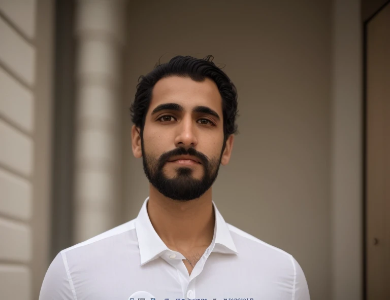 there is a man with a beard and a white shirt, david rios ferreira, foto de perfil profissional, Pablo Dominguez, icaro carvalho, foto de perfil de foto de retrato, Alexandre Bourlet, daniel mirante, Federico Pelat, Nicolau Kalmakoff, caio santos, carmelo blandino, Mohammed Chahin, Michael Vicente