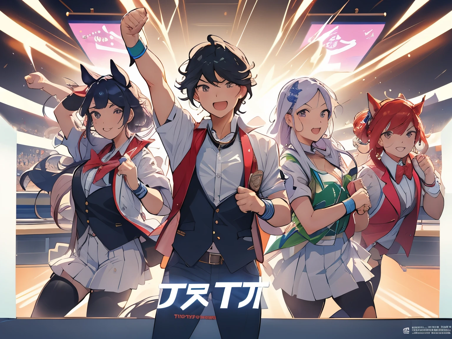 Make a fist pump after winning the horse racing ticket、Horse Ticket Master。