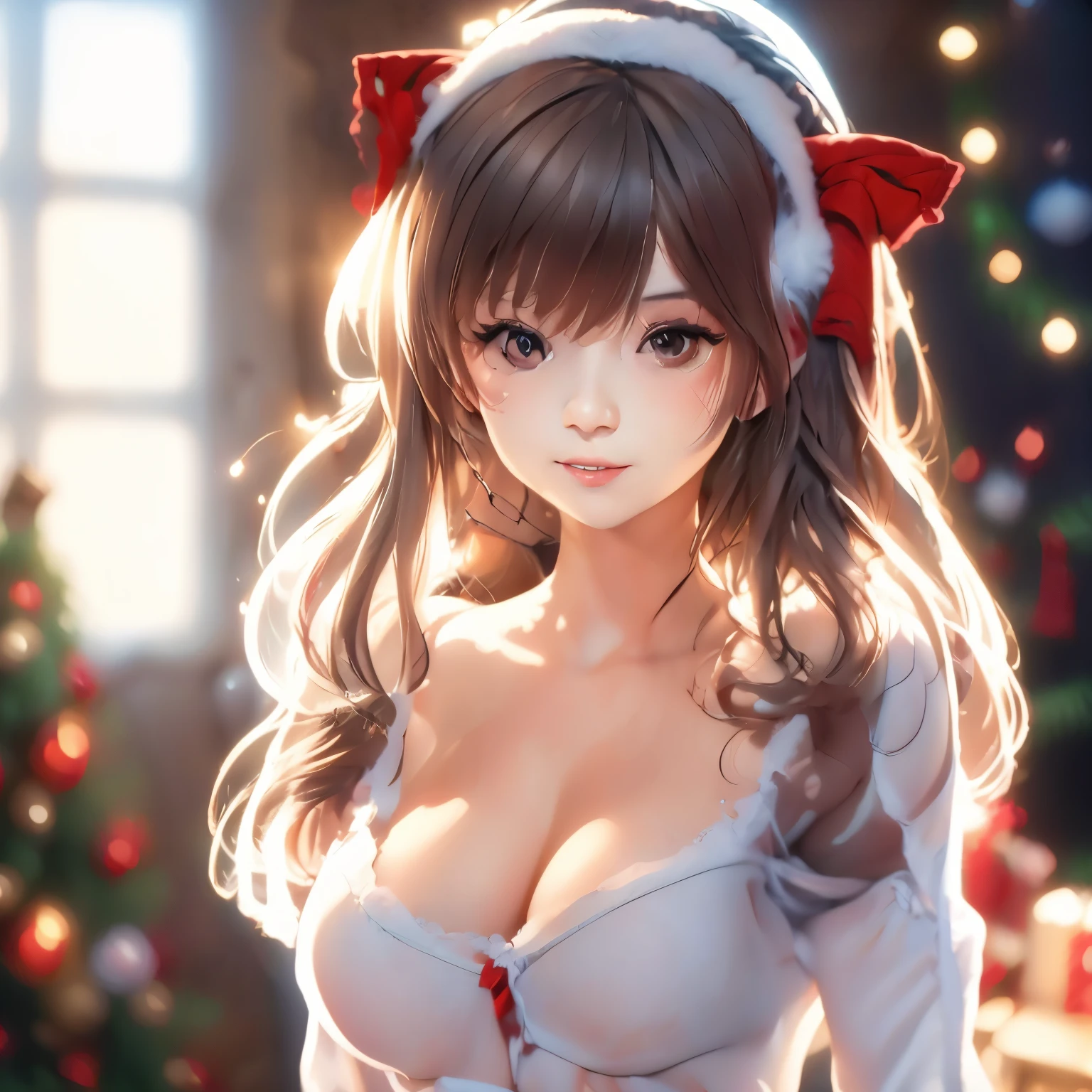 young ANime style RealGirl in Christmas Outfit V-Shaped Bra PantyCute,Seductive,Cuty Pie Looking,Hot,cute girl,4k,8k,FHD,Bending Down Showing DeepBoobClavage,shamelessly naked,milky Body,Sexing,BoobDownBrestsLicking,niples3k,8k,FHD,Ultra realistic,AttractiveSeduceMan,MakingLoveinBed,Milkywhite,Hot