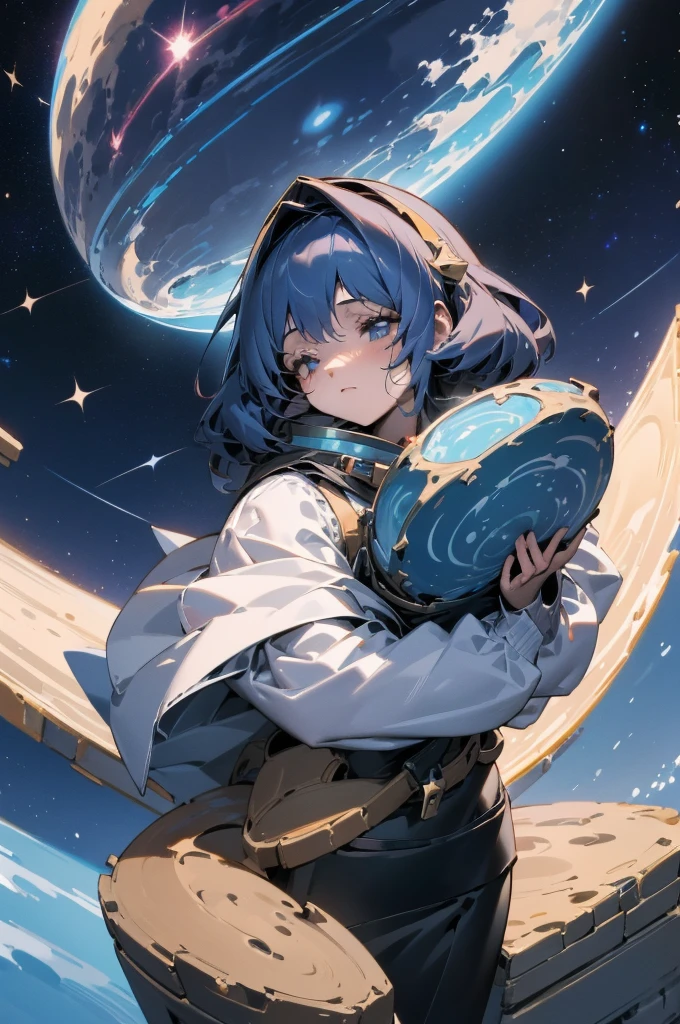 VTuber Persona:
Personality: Nova Stellaris is an enthusiastic and knowledgeable VTuber who shares her passion for space exploration. Her streams are a blend of science discussions, virtual tours through the cosmos, and engaging gameplay related to space-themed content.
Virtual Environment: Nova streams from a high-tech virtual spaceship deck with large windows, allowing viewers to gaze at breathtaking views of planets, stars, and galaxies. The background changes dynamically, showcasing different celestial phenomena and locations.
Special Abilities: Nova has the ability to summon virtual space probes, allowing her to explore virtual galaxies and share the wonders of the universe with her audience. She can also activate a holographic star map for interactive discussions about space-related topics.
Interactive Features: Viewers can participate in "stellar challenges" or "cosmic quests" during Nova's streams, where they unlock virtual space badges or earn cosmic-themed rewards for actively engaging in discussions.
Nova Stellaris invites her audience on an exciting journey through the cosmos, combining education with entertainment. With her futuristic design and interactive space-themed features, she creates a virtual space where viewers can explore the wonders of the universe together.
