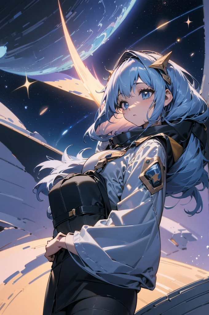 VTuber Persona:
Personality: Nova Stellaris is an enthusiastic and knowledgeable VTuber who shares her passion for space exploration. Her streams are a blend of science discussions, virtual tours through the cosmos, and engaging gameplay related to space-themed content.
Virtual Environment: Nova streams from a high-tech virtual spaceship deck with large windows, allowing viewers to gaze at breathtaking views of planets, stars, and galaxies. The background changes dynamically, showcasing different celestial phenomena and locations.
Special Abilities: Nova has the ability to summon virtual space probes, allowing her to explore virtual galaxies and share the wonders of the universe with her audience. She can also activate a holographic star map for interactive discussions about space-related topics.
Interactive Features: Viewers can participate in "stellar challenges" or "cosmic quests" during Nova's streams, where they unlock virtual space badges or earn cosmic-themed rewards for actively engaging in discussions.
Nova Stellaris invites her audience on an exciting journey through the cosmos, combining education with entertainment. With her futuristic design and interactive space-themed features, she creates a virtual space where viewers can explore the wonders of the universe together.