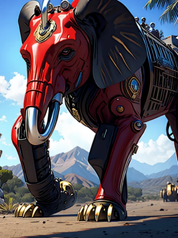 elefante rojo