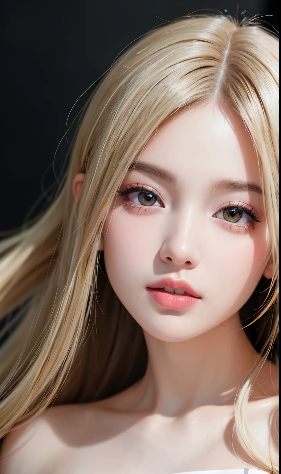 masterpiece, best quality, 8k, absurdres, (upper body:1.4), white shirt, beautiful girl, pretty face, looking at viewer, smile, ultra realistic, highres, photography, film grain, chromatic aberration, sharp focus, HDR, facelight, dynamic lighting, cinematic lighting, professional shadow, simple background, (dull yellow background:1.4), highest detailed, extreme detailed, ultra detailed, finely detail, real skin, delicate facial features, detailed face and eyes, sharp pupils, realistic pupils, (korean, japanese, chinese:0.4)